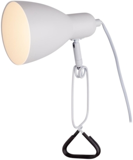 Klemmleuchte Bett Nachttischlampe Klemmlampe mit Stecker Kabel Weiß 3194923