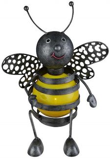 Solarleuchte Garten Solarlampe Gartenleuchte Metall Biene Außen Deko SL3342