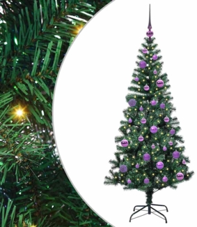 vidaXL Künstlicher vorbeleuchteter Weihnachtsbaum Grün 150 cm 3396755
