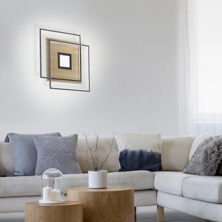 Paul Neuhaus 8379-78 Q-AMIRA Deckenleuchte Holzdekor eckig