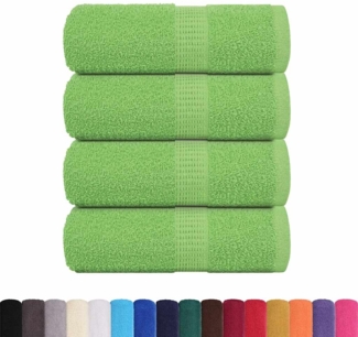 vidaXL Waschhandtücher 4-tlg. FROGN Apfelgrün 30x30 cm 100% Baumwolle 137017