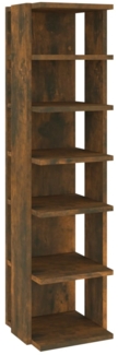 vidaXL Schuhregal Räuchereiche 27,5x27x102 cm Holzwerkstoff 815972