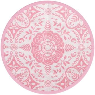 vidaXL Outdoor-Teppich ARAKIL Rosa Ø200 cm PP 368504