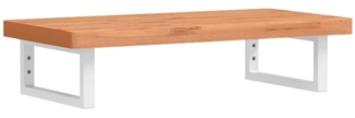 vidaXL Waschbeckenregal Wandmontage Stahl und Massivholz Buche 3302372