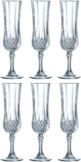 Cristal d'Arques 23223 Longchamp ECLAT Sektkelch 140 ml, Glas, klar (6er Pack)