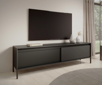 AX LIVING Schwarzer Lowboard Trentinis mit 187,1 cm Breite, modern