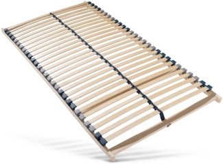 Lattenrost 80x200, hergestellt in Deutschland, 7 Zonen Lattenrost mit Massivholzrahmen, 28 Latten, Selbstmontage, Traglast ca. 150Kg