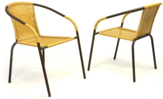 VCM Gartenstuhl 2er Set Bistrostuhl Balkon Gartenstuhl
