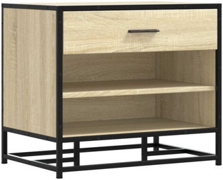 vidaXL Schuhbank Sonoma-Eiche 60x40x53,5 cm Holzwerkstoff und Metall 849220