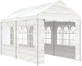 vidaXL Pavillon mit Dach Weiß 4,46x2,28x2,69 m Polyethylen 3155478