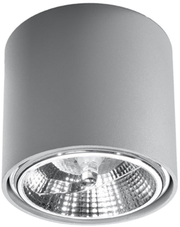 Deckenleuchte, Grau, skandinavisch, GU10, H 11 cm