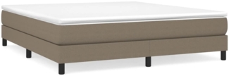 vidaXL Bettgestell ohne Matratze Taupe 180x200 cm Stoff 3120536