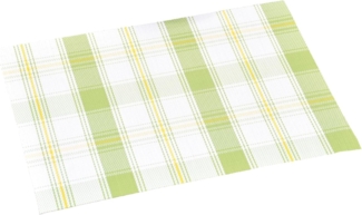 KESPER 77548 Platzset, Kunststoff, grün-weiß kariert, 43 x 29 x 0,1 cm