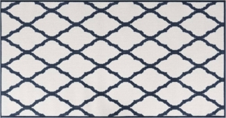 vidaXL Outdoor-Teppich Marineblau Weiß 80x150 cm Beidseitig Nutzbar 364782