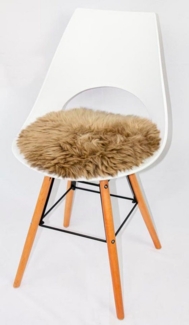 Heitmann Felle Stuhlkissen Lamm, Sitzauflage rund, Ø 45 cm, echtes Lammfell, waschbar, auch als 2er oder 4er Set