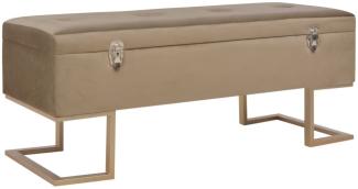 vidaXL Bank mit Staufach 105 cm Beige Samt 247574