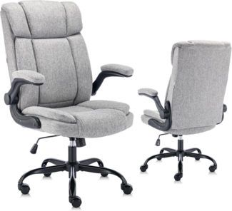 Ergonomischer Bürostuhl 150KG Belastbarkeit Schreibtischstuhl Grau