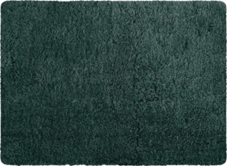 MSV Badteppich Badematte Badvorleger Duschvorleger Mikrofaser Hochflor flauschig 40x60 cm – Dunkelgrün