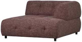 Modulsofa Louis Chaiselongue aus grobmaschigen Stoff Rechts, Altrosa