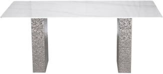 Livin Hill Esstisch 180cm Modig Silberne Beine, weiße Tischplatte M24