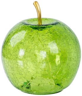 Levandeo® LED Dekolicht, LED Apfel H17cm Grün Glas Dekolampe Timer Tischlampe Stimmungslicht