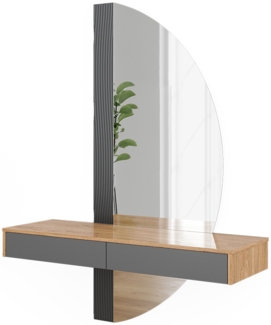 Vicco Schminktisch Grau 120 cm mit 2 Schubladen, Melisa