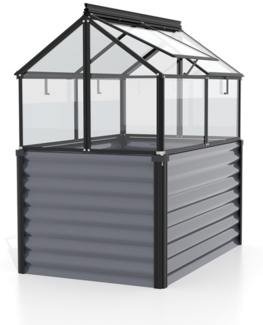 Vitavia Hochfrühbeet "Gaia Jumbo", schwarz, Hochfrühbeet (122 x 83 x 137 cm),3 mm ESG