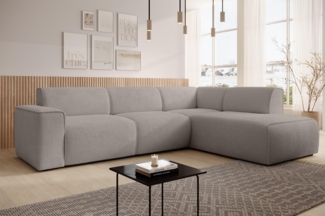 AX LIVING Couch Sofa L Form Didim L Hellbraun – 292 cm, stilvoll & bequem R
