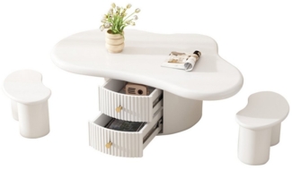 MODFU Couchtisch Hocker im Unregelmäßige Form (unregelmäßiger Couchtisch Bank, 2-St, 16*42*24,5cm), nur 2 kleine Hocker