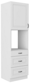 Küchen Backofen Hochschrank 60 Stilo Weiss Küchenzeile Küchenblock + Schubladen