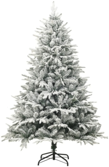 vidaXL Künstlicher Weihnachtsbaum Beschneit Grün 150 cm PVC PE 328493