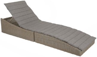 Gartenliege Ceibo mit Kissen, Beige