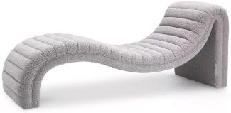 Casa Padrino Luxus Chaiselongue Grau 165 x 61,5 x H. 65 cm - Wohnzimmer Liegesessel - Designer Recamiere - Wohnzimmer Möbel - Luxus Möbel - Luxus Qualität