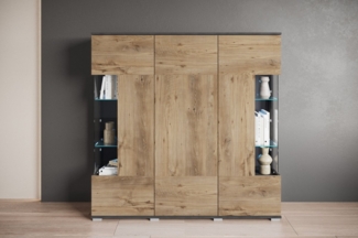 INOSIGN Highboard Kenia (1 St), Modernes Highboard, mit Glastüren, Breite 135 cm