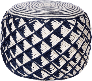 Pouf KAWAN Marineblau 50 cm 50 cm