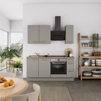 nobilia® Küchenzeile "Laser II", Ausrichtung wählbar, Breite 180 cm, vormontiert, wahlw. mit unterschiedlichen E-Geräten-Sets