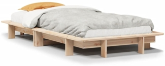 vidaXL Massivholzbett ohne Matratze 90x190 cm Kiefernholz 850680