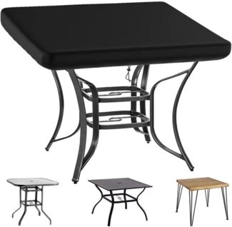 Nomiou Gartentisch Abdeckung 92x92x16cm Wasserfest Schutzhülle für Gartenmöbel