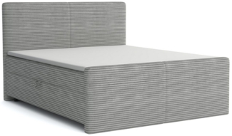 Deine Möbel 24 Boxspringbett MIDI Boxspring Komplettbett Polsterbett (Beige Hellgrau Grau Dunkelgrau Anthrazit Graphit Schwarz, 4-St, Matratzen H3 / H4 optional), 120x200 140x200 160x200 180x200 200x200 Cord Cord-Stoff