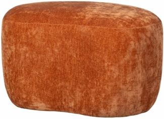 Hocker Popular aus Chenille-Stoff, Orange