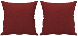 vidaXL Zierkissen 2 Stk. Weinrot 40x40 cm Stoff