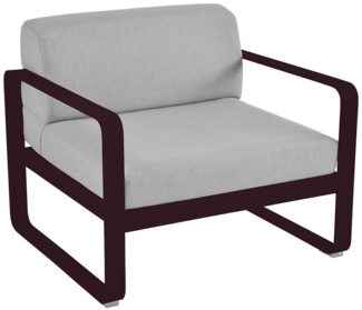 Bellevie Lounge-Sessel Outdoor B9 Schwarzkirsche 79 Flanellgrau