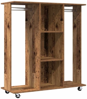 vidaXL Kleiderschrank Mit Rad Altholz 102 x 38 x 110 cm Holzwerkstoff 873907