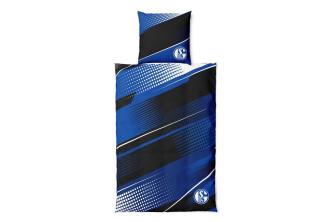 FC Schalke 04 Bettwäsche 135x200 cm. schwarz/ blau