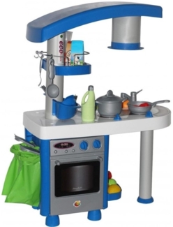 Polesie Kinderküche 56290 Eco 92 cm Backofen Herd Spülbecken Müllsack Zubehör grau