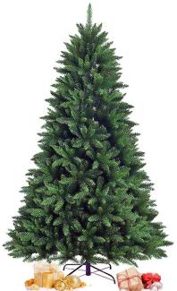 Sinaopus Künstlicher Weihnachtsbaum Tannenbaum mit 100% neu PVC , Künstlicher Christbaum, mit 1100 PVC Spitzen, 180 cm PVC Weihnachtsbaum mit Metallständer