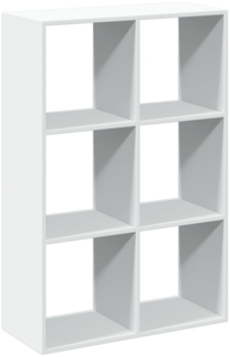 vidaXL Raumteiler-Bücherregal Weiß 69,5x29x103,5 cm Holzwerkstoff 858012