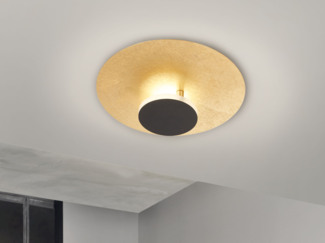 Fischer & Honsel 21454 LED Deckenleuchte Planet goldfarben schwarz 2700K