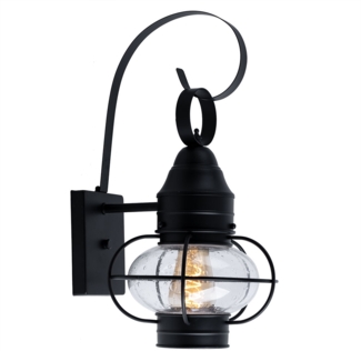 Gartenleuchte Laterne, Glasschirm, Stahl, schwarz, H 44,8 cm
