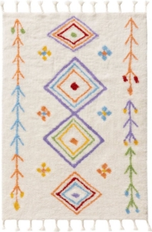 benuta Kinderteppich Malika, rechteckig, Höhe: 11 mm, Kunstfaser, Berber, Ethno-Style, Wohnzimmer